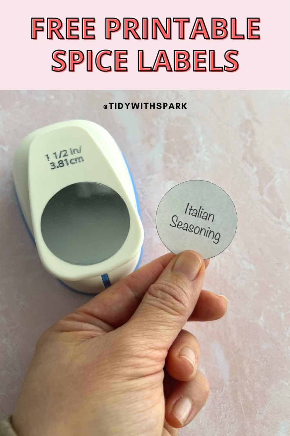 DIY Magnetic Spice Labels Tidy with SPARK
